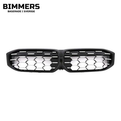 Njurgrill bikakemönster BMW 3-serie G20 G21 LCI från 2022, svart med krom, bild 4
