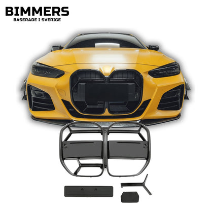 Njurgrill CS-design BMW 4-serie G22 G23 2020, blank svart, bild 1