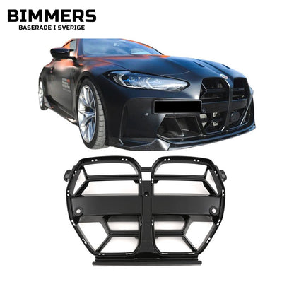 Njurgrill CS-design BMW M3 M4 G80 G81 G82 G83, blank svart, bild 1