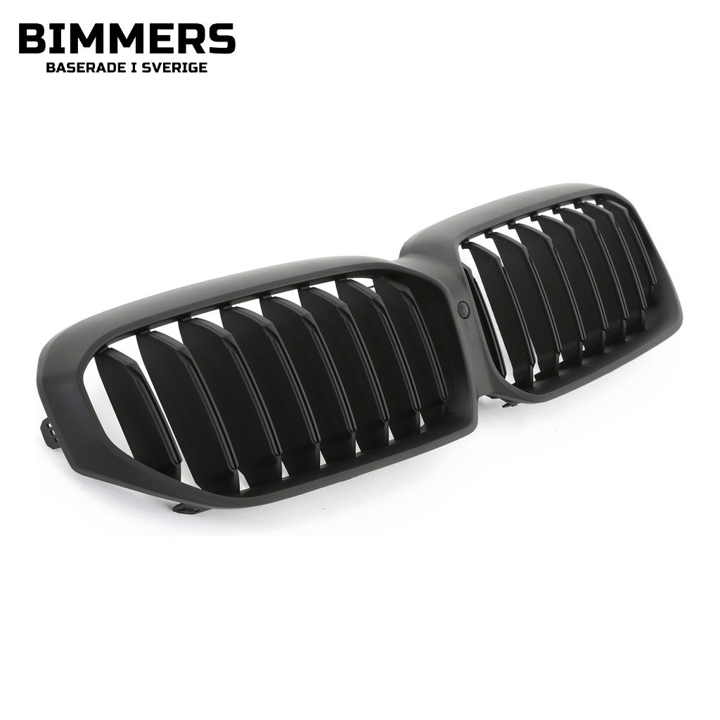Njurgrill dubbla ribbor BMW 5-serie G30 G31 LCI från 2020, matt svart, bild 1