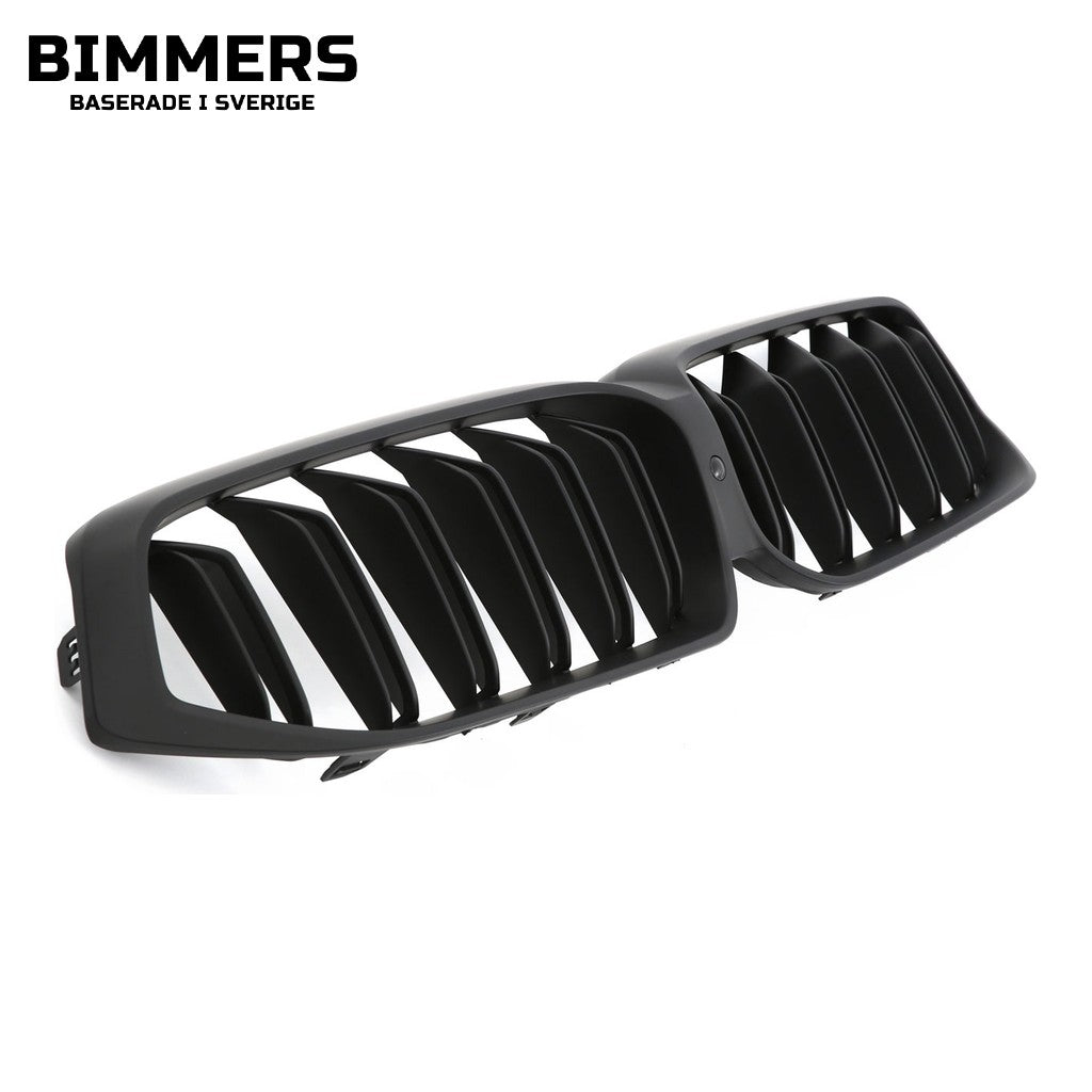 Njurgrill dubbla ribbor BMW 6-serie GT G32 LCI från 2020, matt svart, bild 1