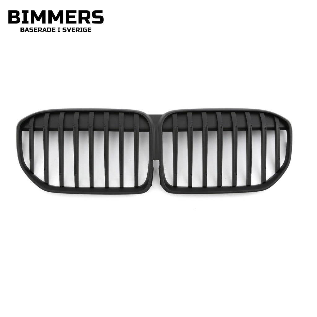 Njurgrill dubbla ribbor BMW 7-serie G11 G12 LCI från 2019, matt svart, bild 2