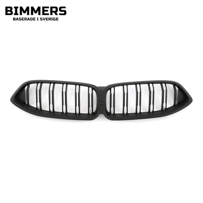 Njurgrill dubbla ribbor BMW 8-serie G14 G15 G16 Pre LCI 2018-2022, matt svart, bild 2
