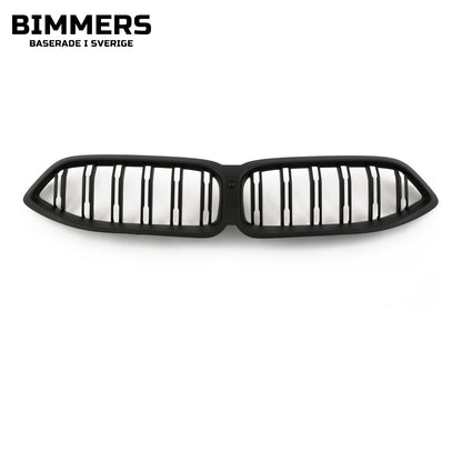 Njurgrill dubbla ribbor BMW 8-serie G14 G15 G16 LCI från 2022, matt svart, bild 1