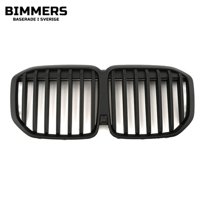 Njurgrill dubbla ribbor BMW X7 G07 LCI från 2022, matt svart, bild 2