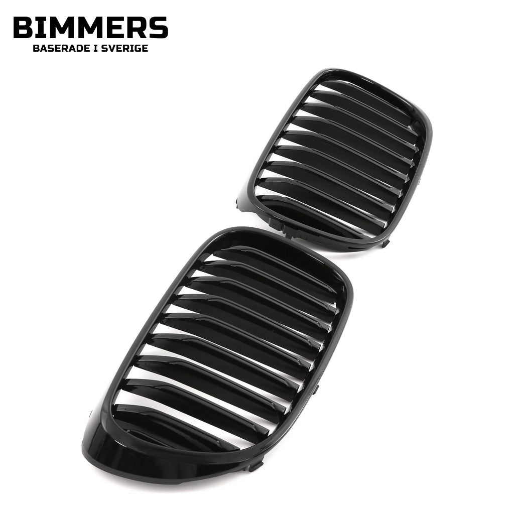 Njurgrill enkla ribbor BMW 7-serie G11 G12 Pre LCI 2015-2019, blank svart, bild 2