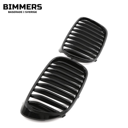 Njurgrill enkla ribbor BMW 7-serie G11 G12 Pre LCI 2015-2019, blank svart, bild 2