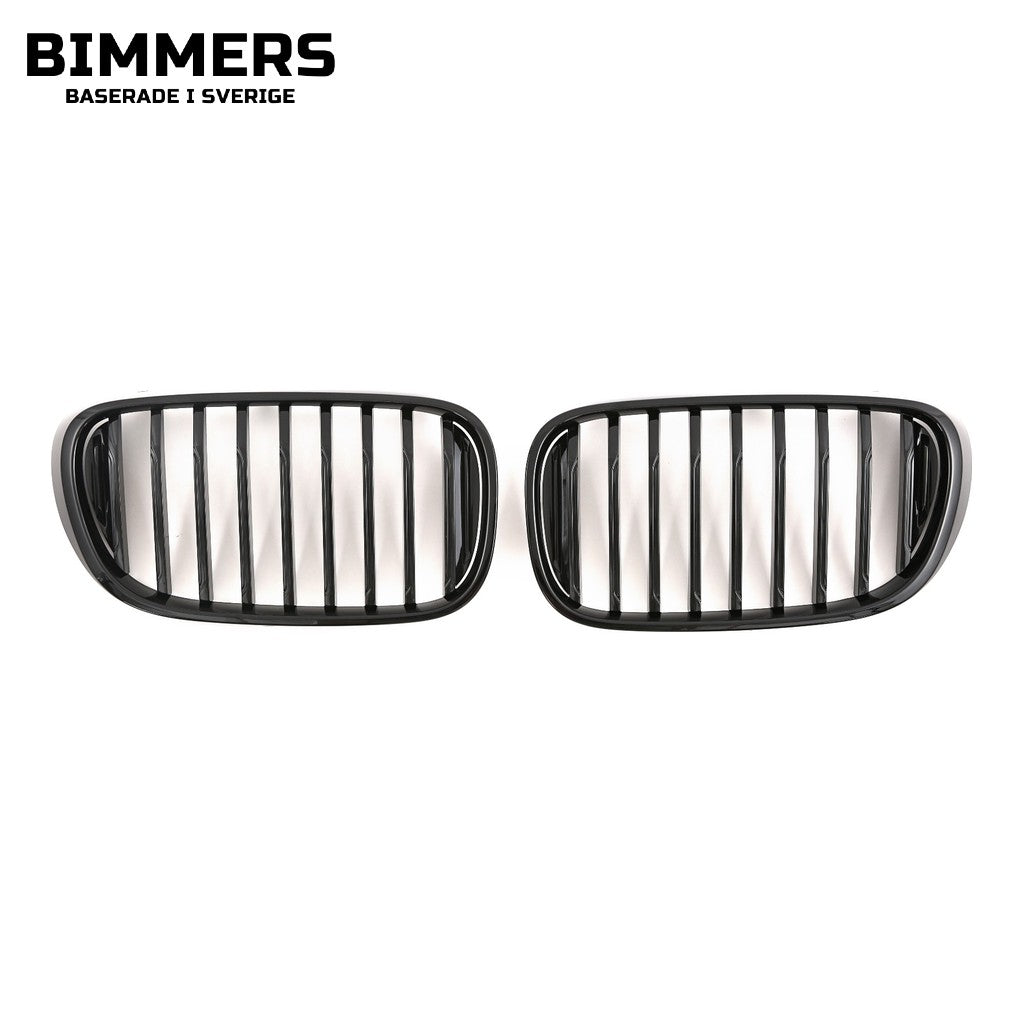 Njurgrill enkla ribbor BMW 7-serie G11 G12 Pre LCI 2015-2019, matt svart, bild 1