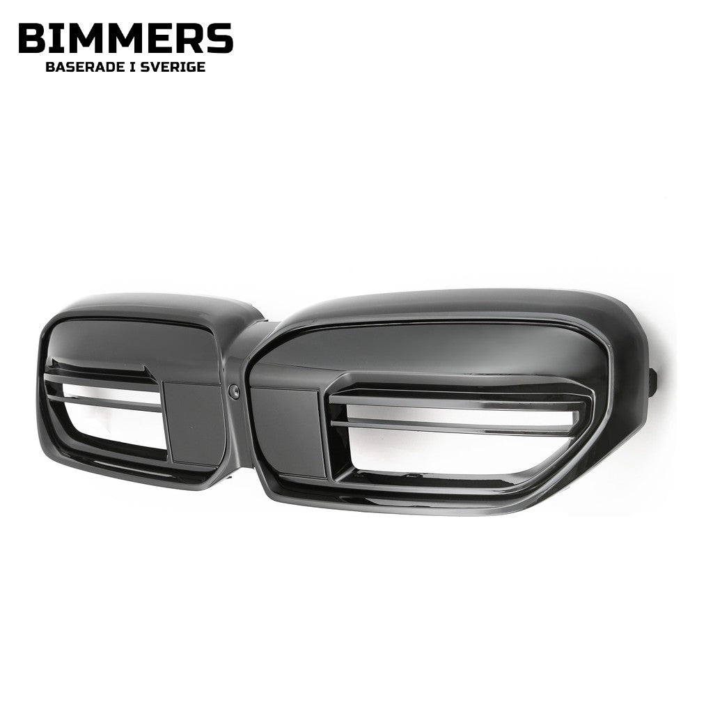 Njurgrill horisontell list BMW 5-serie G30 G31 LCI från 2020, blank svart, bild 4