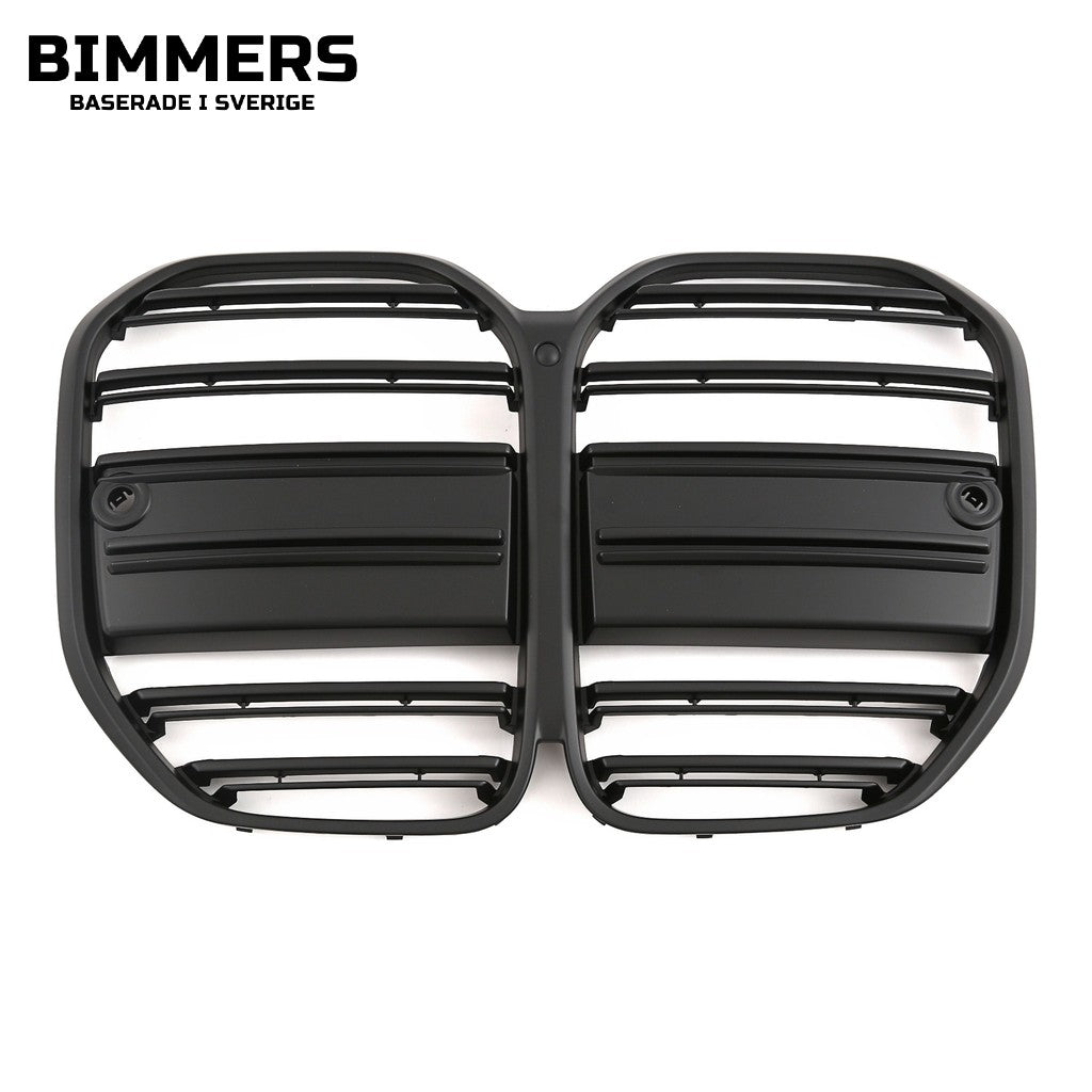Njurgrill horisontella ribbor BMW 4-serie G22 G23 2020, matt svart, bild 1