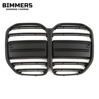 Njurgrill horisontella ribbor BMW 4-serie G22 G23 2020, matt svart, bild 1