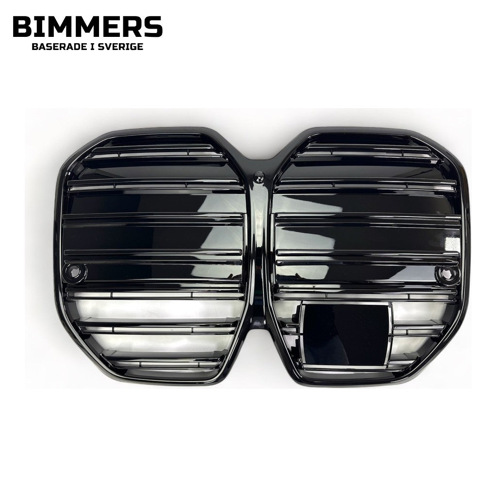 Njurgrill horisontella ribbor BMW i4 G26 från 2021, blank svart, bild 1