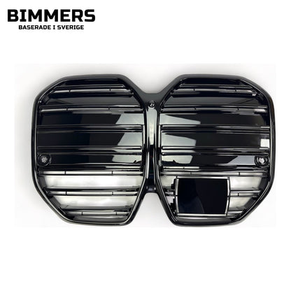 Njurgrill horisontella ribbor BMW i4 G26 från 2021, blank svart, bild 1