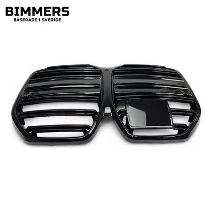 Njurgrill horisontella ribbor BMW i4 G26 från 2021, blank svart, bild 2