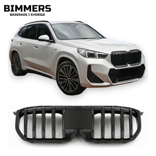 Njurgrill Performance-design BMW X1 U11 från 2022, blank svart, bild 1
