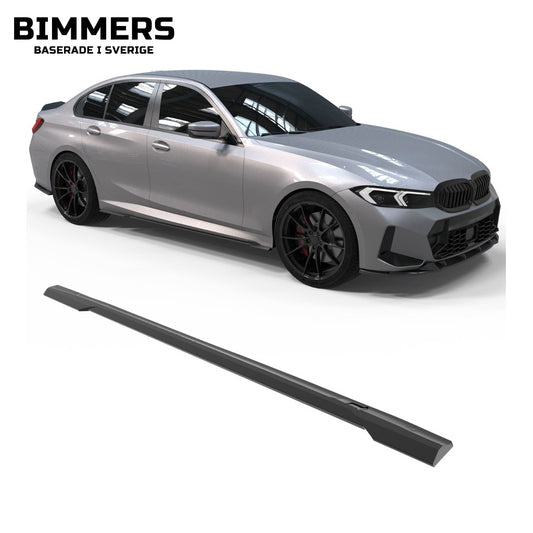 Sidokjolar Apex BMW 3-serie G20 G21 LCI från 2022 M Sport, blank svart, bild 1