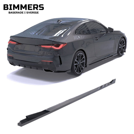 Sidokjolar Apex BMW 4-serie G22 G23 2020-2024 M Sport, blank svart, bild 1