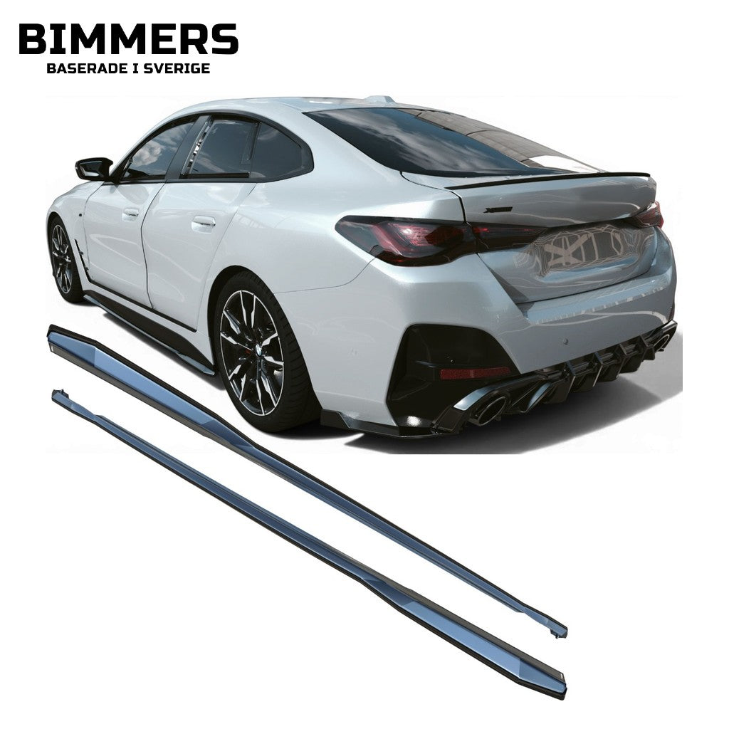 Sidokjolar Apex BMW 4-serie Gran Coupé G26, blank svart, bild 1