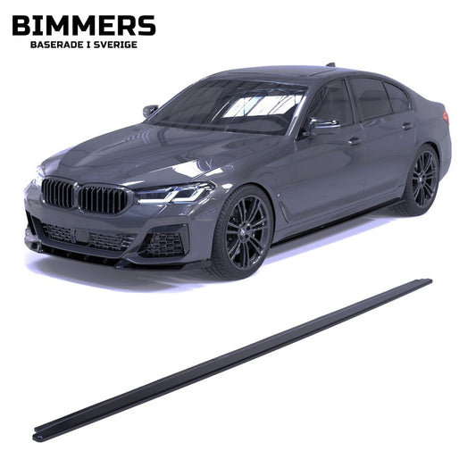 Sidokjolar Apex BMW 5-serie G30 G31 2017-2023 M Sport, blank svart, bild 1