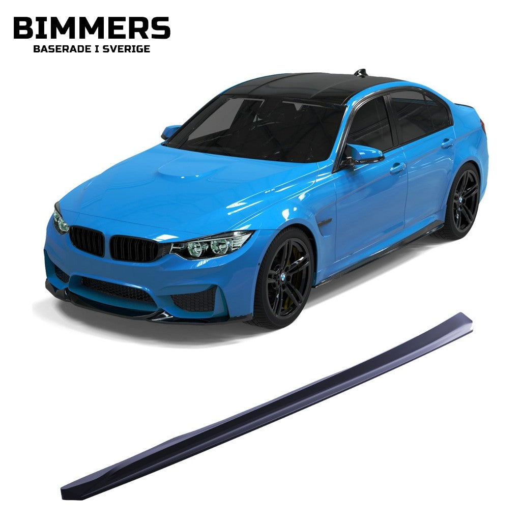 Sidokjolar Apex BMW M3 F80 2014-2018, blank svart, bild 1