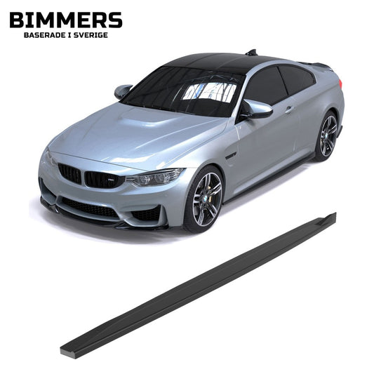 Sidokjolar Apex BMW M4 F82 2014-2021, blank svart, bild 1