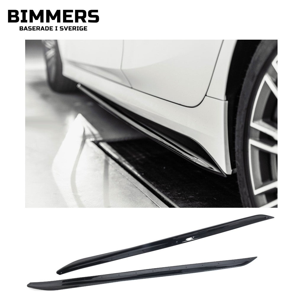 Sidokjolar BMW 3-serie G20 G21 Pre LCI till 2022 M Sport, blank svart, bild 2