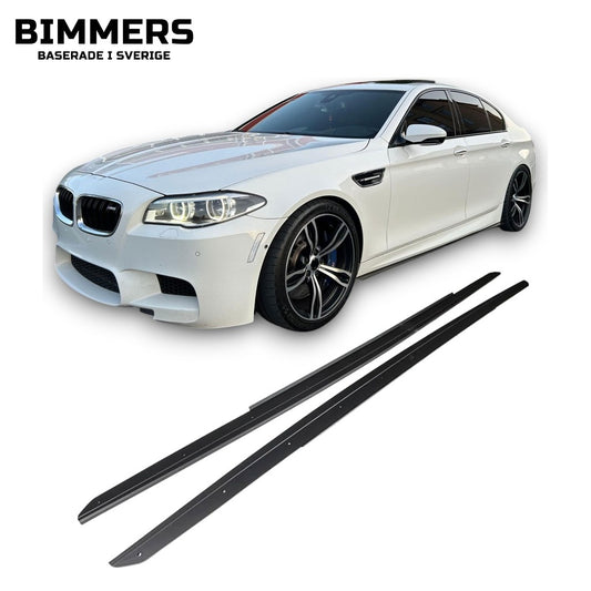 Sidokjolar BMW 5-serie F10 F11 2011-2017 M Sport, blank svart, bild 1