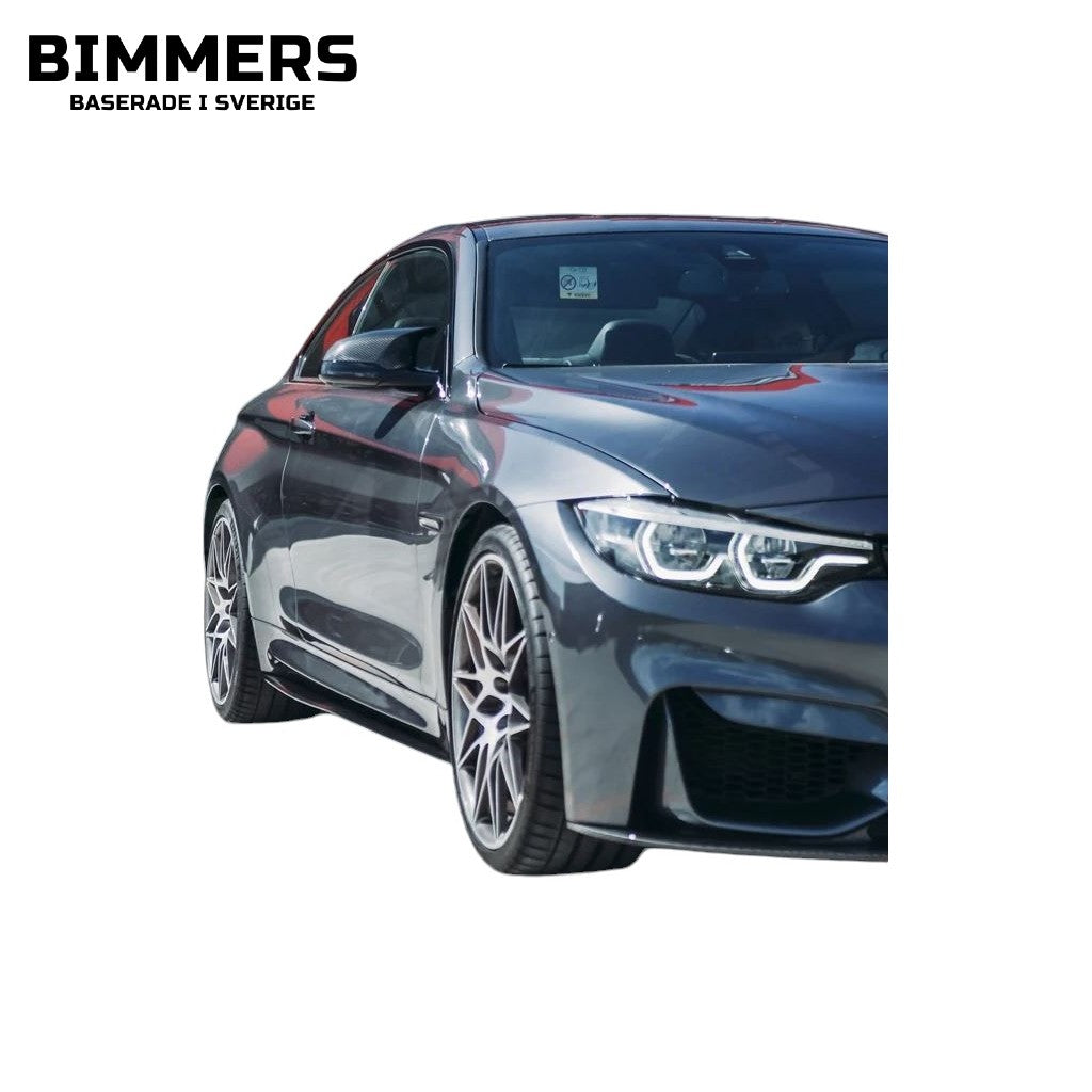 Sidokjolar BMW M3 M4 F80 F82 F83, blank svart, bild 2