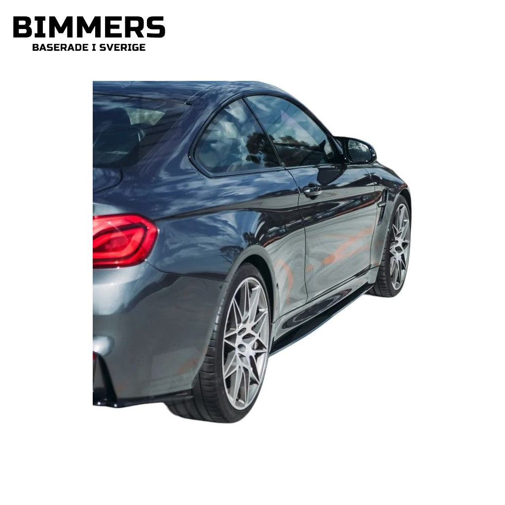 Sidokjolar BMW M3 M4 F80 F82 F83, blank svart, bild 3