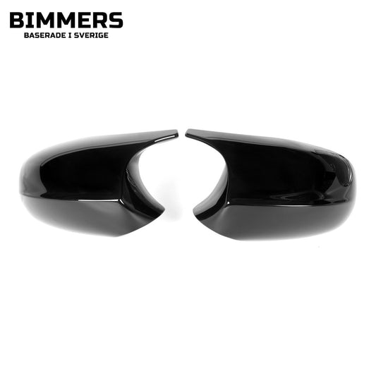 Spegelkåpor BMW E81 E82 E87 E88 E90 E91 E92 E93 LCI, blank svart, bild 1