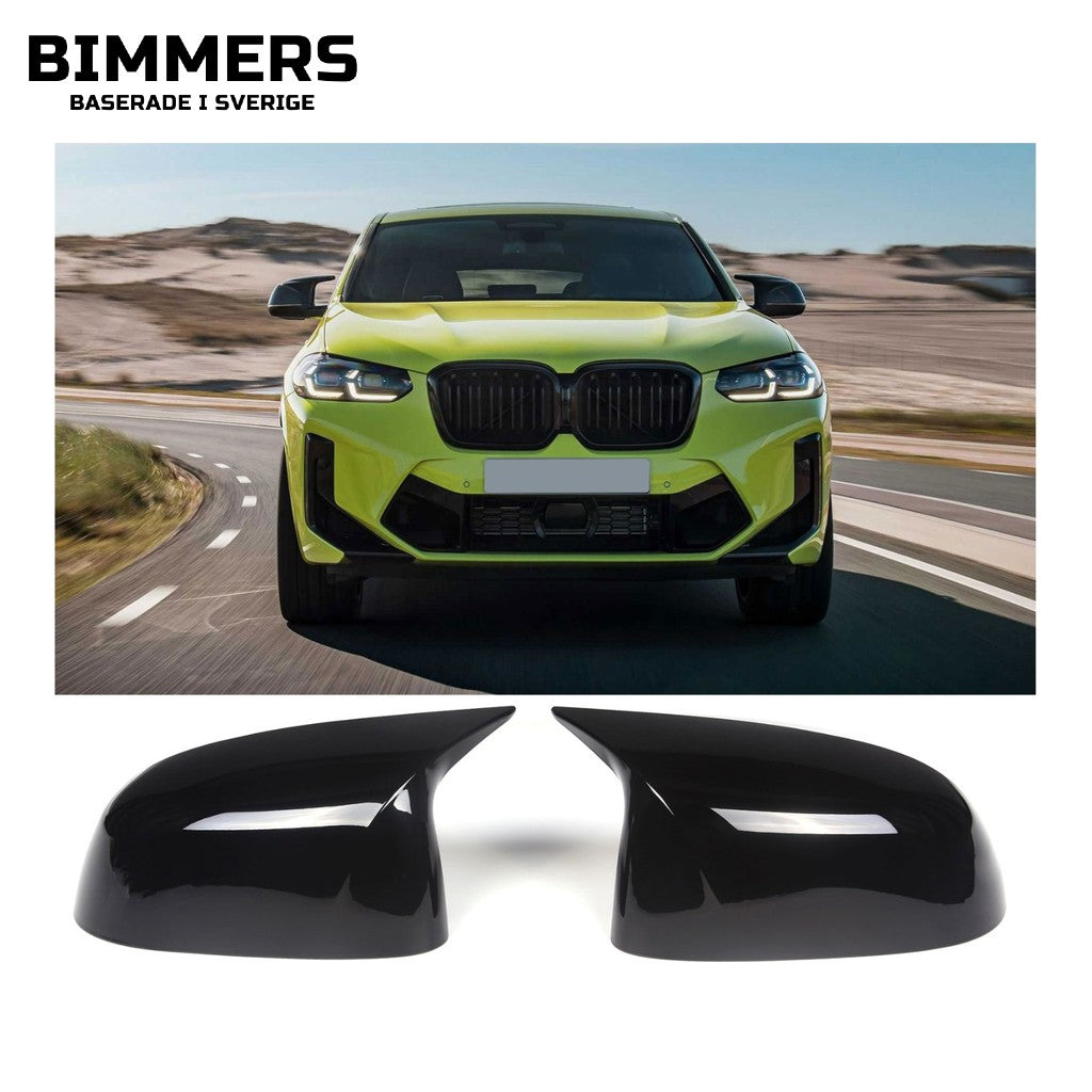 Spegelkåpor BMW G01 G02 G05 G06 G07, blank svart, bild 1